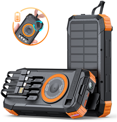 20000mAh Solar Power Bank (Hand-Crank)