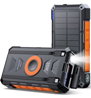 20000mAh solar power bank(35W)
