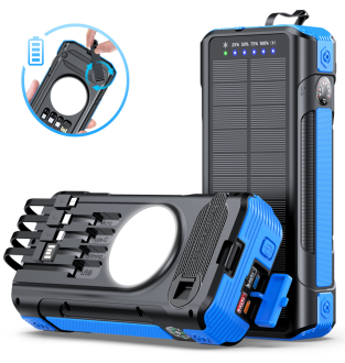 40000mAh Solar Power Bank (Hand-Crank)