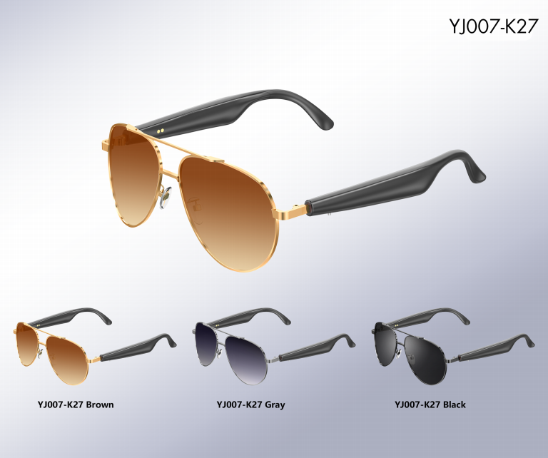 Pilot Metal Frame Smart Sunglasses (YJ007-K27)