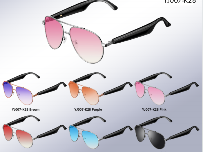 Pilot Metal Frame Smart Sunglasses (YJ007-K28)