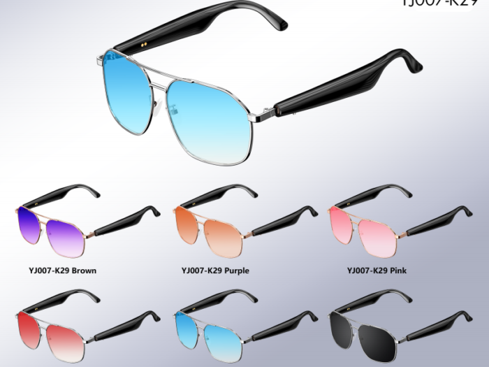 Pilot Metal Frame Smart Sunglasses (YJ007-K29)